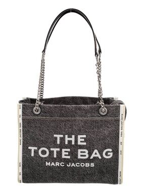 Marc Jacobs Gray Denim The Tote Bag with Chain Straps